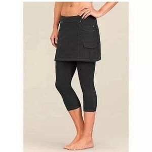 Athleta Bettona 2 in 1 Skirt Capri Legging Stretchy Athleisure Black XS